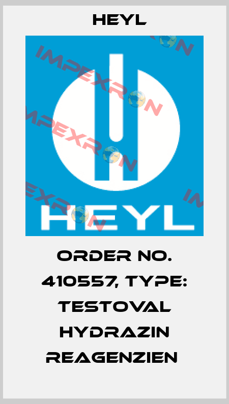 Order No. 410557, Type: Testoval Hydrazin Reagenzien  Heyl
