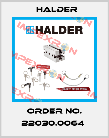 Order No. 22030.0064  Halder