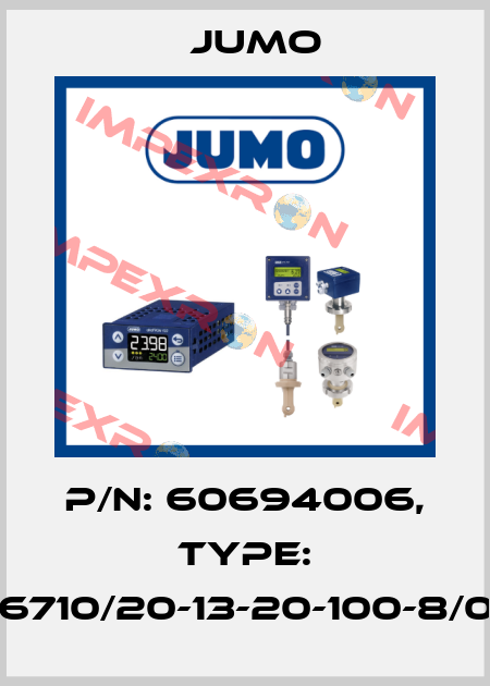 p/n: 60694006, Type: 606710/20-13-20-100-8/000 Jumo