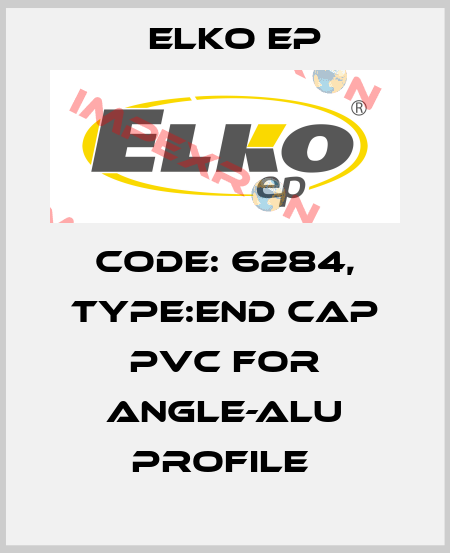 Code: 6284, Type:end cap PVC for ANGLE-ALU profile  Elko EP