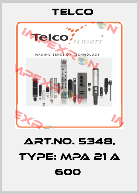 Art.No. 5348, Type: MPA 21 A 600  Telco
