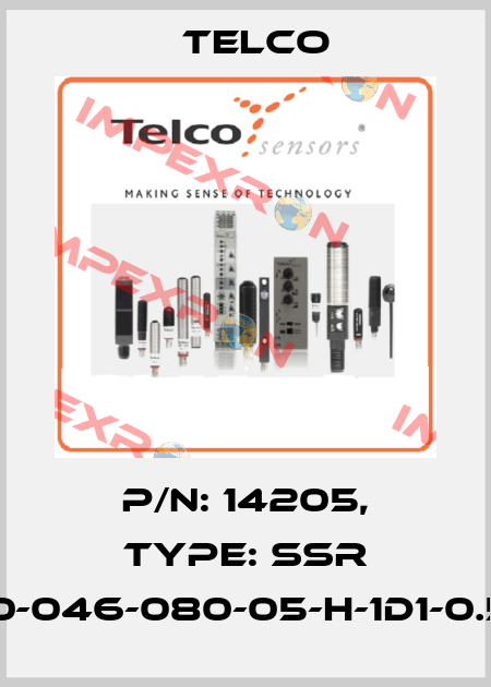 p/n: 14205, Type: SSR 01-10-046-080-05-H-1D1-0.5-J8 Telco
