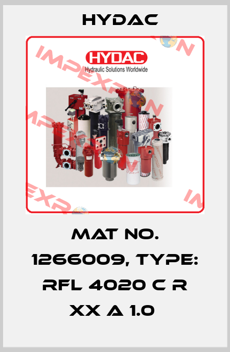 Mat No. 1266009, Type: RFL 4020 C R XX A 1.0  Hydac