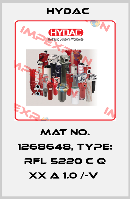 Mat No. 1268648, Type: RFL 5220 C Q XX A 1.0 /-V  Hydac