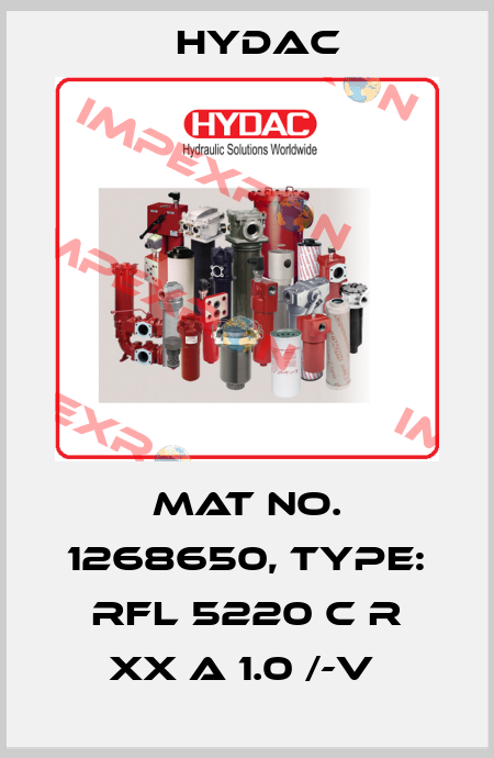 Mat No. 1268650, Type: RFL 5220 C R XX A 1.0 /-V  Hydac