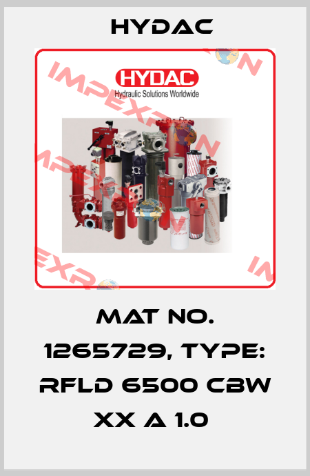 Mat No. 1265729, Type: RFLD 6500 CBW XX A 1.0  Hydac