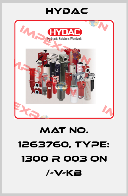 Mat No. 1263760, Type: 1300 R 003 ON /-V-KB Hydac