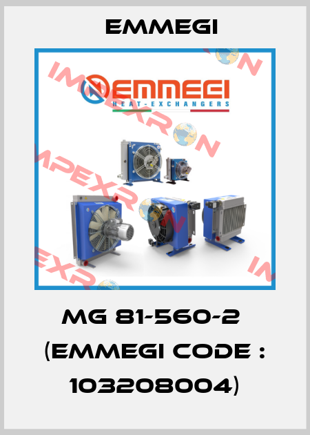 MG 81-560-2  (Emmegi Code : 103208004) Emmegi