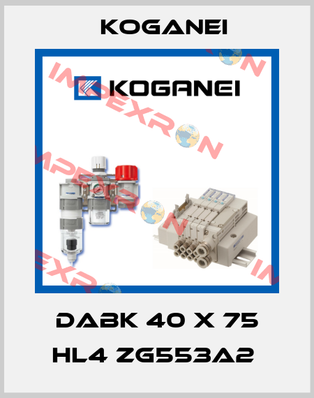 DABK 40 X 75 HL4 ZG553A2  Koganei