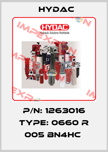 P/N: 1263016 Type: 0660 R 005 BN4HC  Hydac
