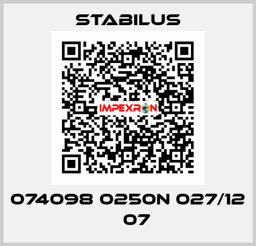 074098 0250N 027/12 ВК07  Stabilus