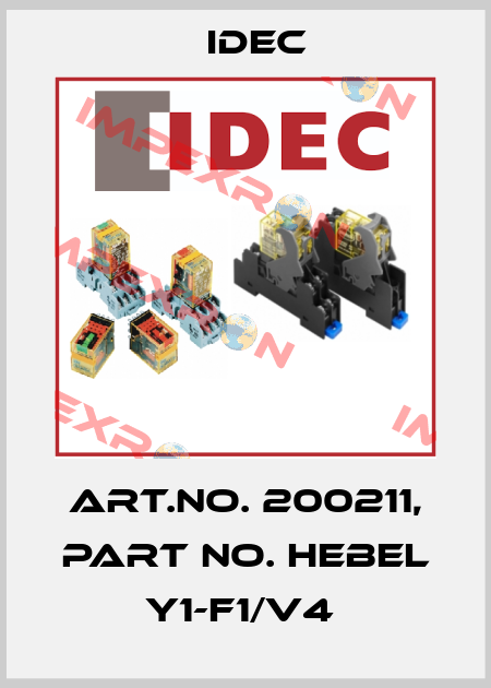 Art.No. 200211, Part No. Hebel Y1-F1/V4  Idec