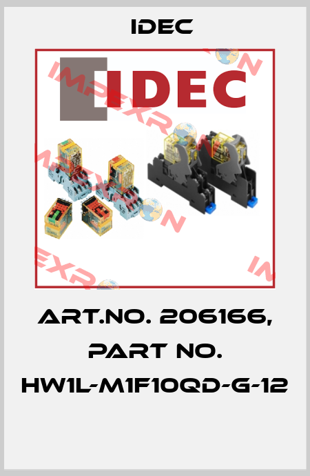 Art.No. 206166, Part No. HW1L-M1F10QD-G-12  Idec