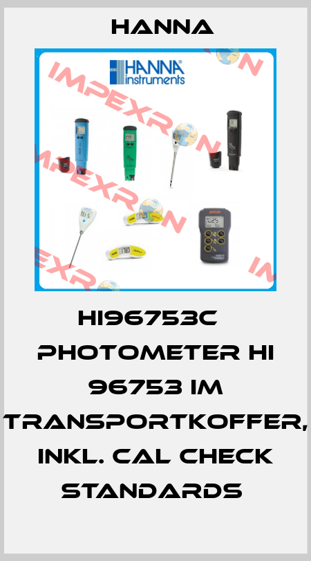 HI96753C   PHOTOMETER HI 96753 IM TRANSPORTKOFFER, INKL. CAL CHECK STANDARDS  Hanna