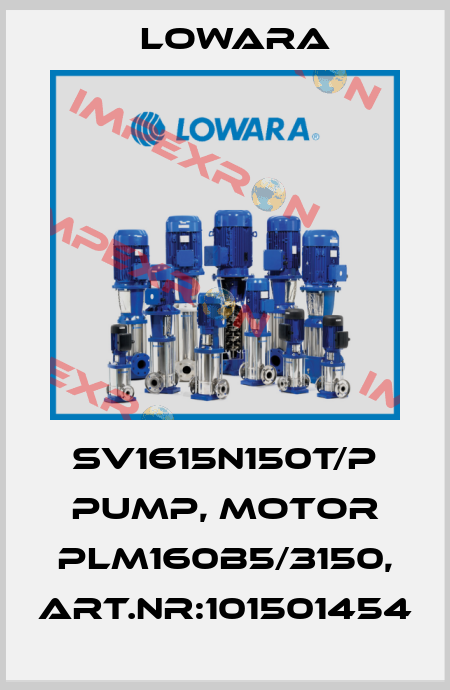 SV1615N150T/P pump, motor PLM160B5/3150, Art.Nr:101501454 Lowara