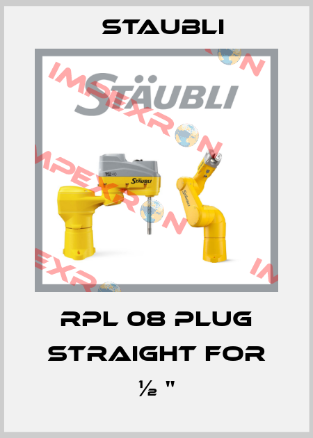 RPL 08 plug straight for ½ " Staubli