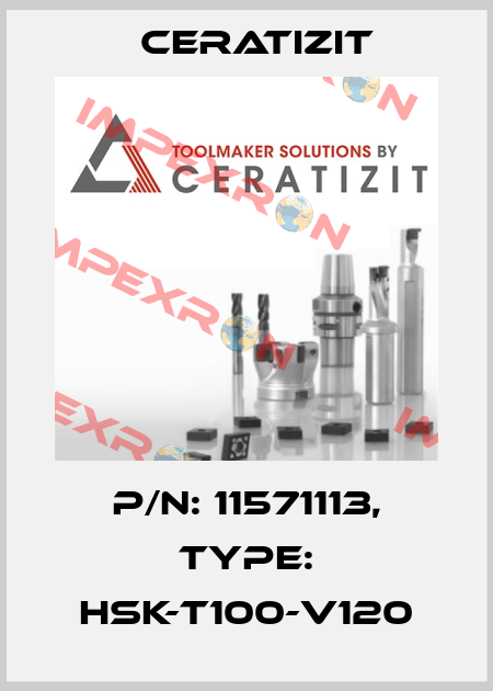 P/N: 11571113, Type: HSK-T100-V120 Ceratizit