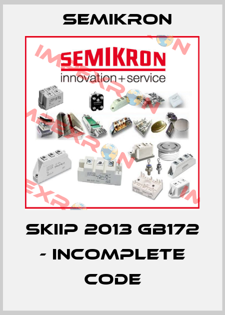 Skiip 2013 GB172 - incomplete code Semikron
