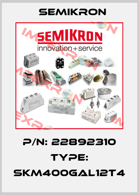 P/N: 22892310 Type: SKM400GAL12T4 Semikron