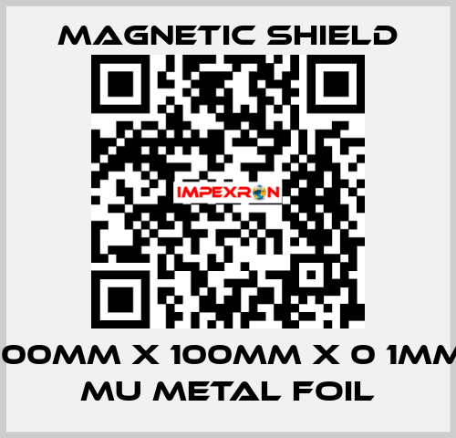 100mm x 100mm x 0 1mm Mu metal Foil Magnetic Shield