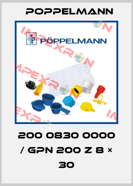 200 0830 0000 / GPN 200 Z 8 × 30 Poppelmann