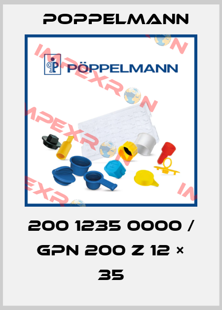 200 1235 0000 / GPN 200 Z 12 × 35 Poppelmann