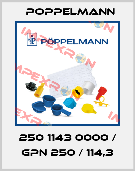 250 1143 0000 / GPN 250 / 114,3 Poppelmann