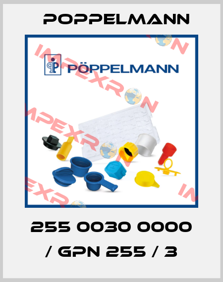 255 0030 0000 / GPN 255 / 3 Poppelmann