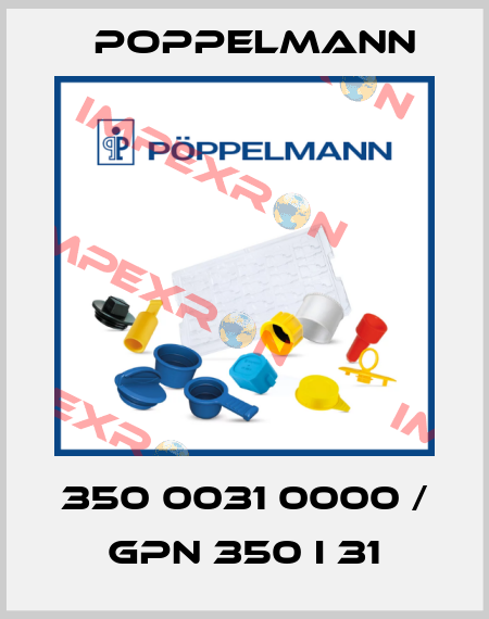 350 0031 0000 / GPN 350 I 31 Poppelmann