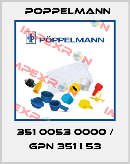351 0053 0000 / GPN 351 I 53 Poppelmann
