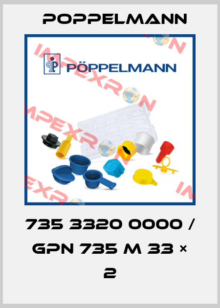 735 3320 0000 / GPN 735 M 33 × 2 Poppelmann
