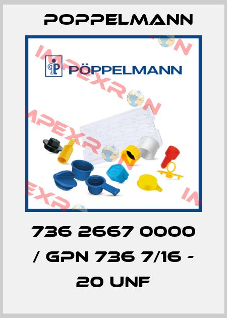 736 2667 0000 / GPN 736 7/16 - 20 UNF Poppelmann