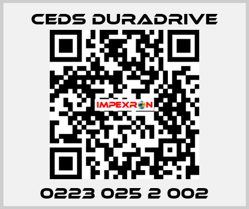 0223 025 2 002 Ceds Duradrive