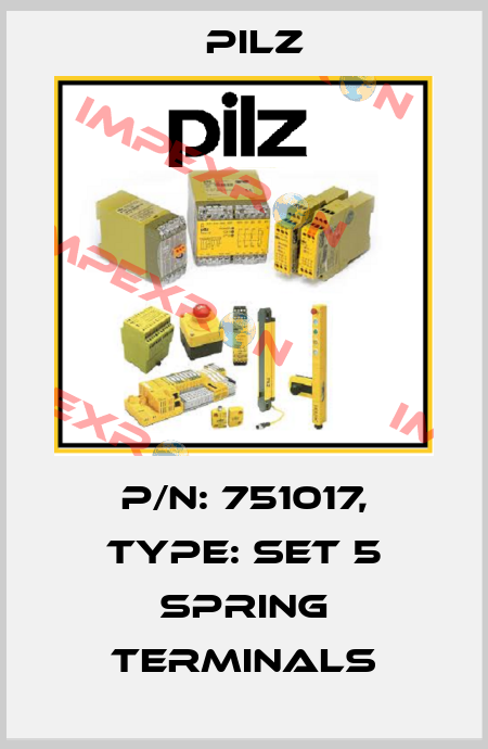 p/n: 751017, Type: Set 5 Spring Terminals Pilz