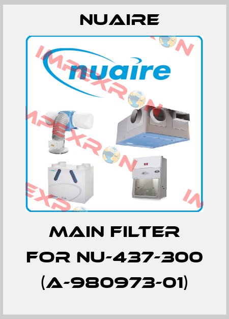 Main filter for NU-437-300 (A-980973-01) Nuaire