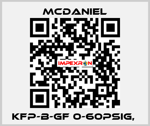 KFP-B-GF 0-60PSIg,  McDANIEL