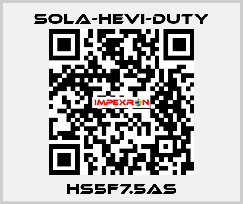 HS5F7.5AS Sola-Hevi-Duty