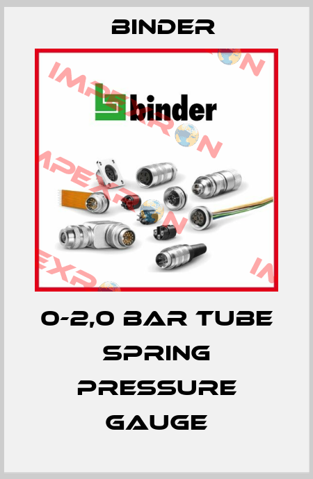 0-2,0 bar tube spring pressure gauge Binder