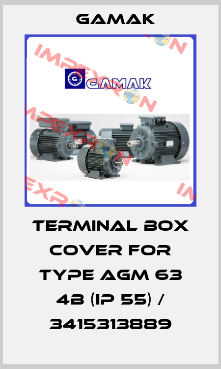 terminal box cover for Type AGM 63 4b (IP 55) / 3415313889 Gamak