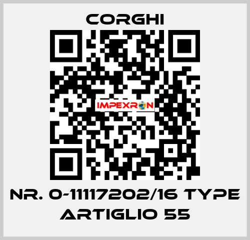 Nr. 0-11117202/16 Type ARTIGLIO 55 Corghi