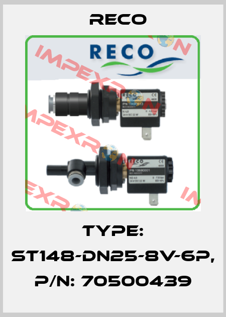 Type: ST148-DN25-8V-6P, P/N: 70500439 Reco