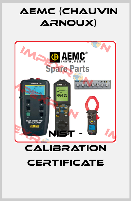 NIST - Calibration certificate AEMC (Chauvin Arnoux)