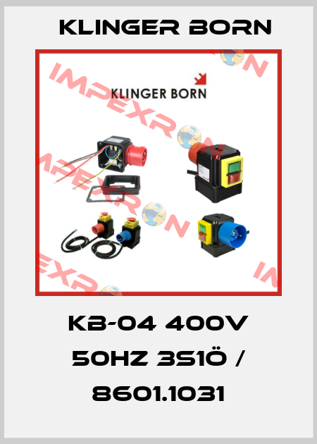 KB-04 400V 50Hz 3s1ö / 8601.1031 Klinger Born