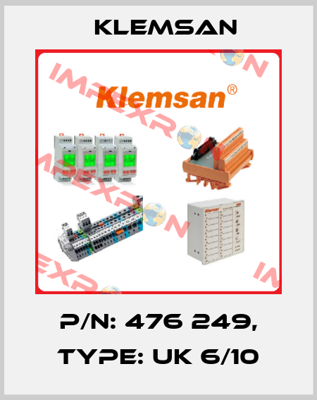 P/N: 476 249, Type: UK 6/10 Klemsan