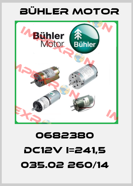 0682380  DC12V i=241,5  035.02 260/14  Bühler Motor