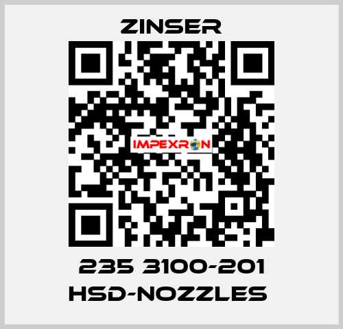 235 3100-201 HSD-nozzles  Zinser