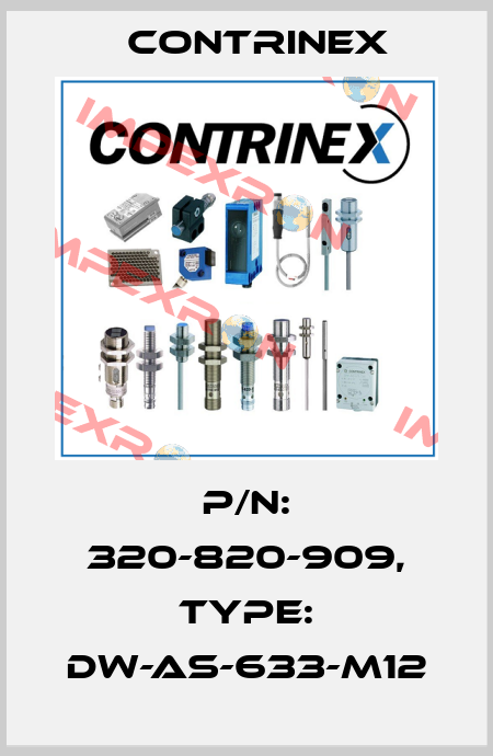 p/n: 320-820-909, Type: DW-AS-633-M12 Contrinex
