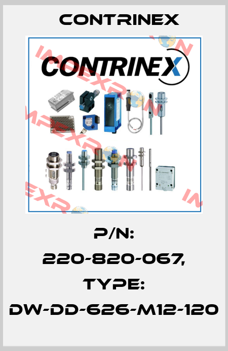 p/n: 220-820-067, Type: DW-DD-626-M12-120 Contrinex