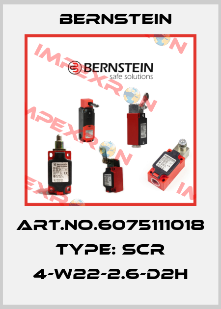 Art.No.6075111018 Type: SCR 4-W22-2.6-D2H Bernstein
