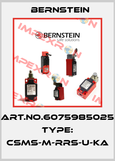 Art.No.6075985025 Type: CSMS-M-RRS-U-KA Bernstein